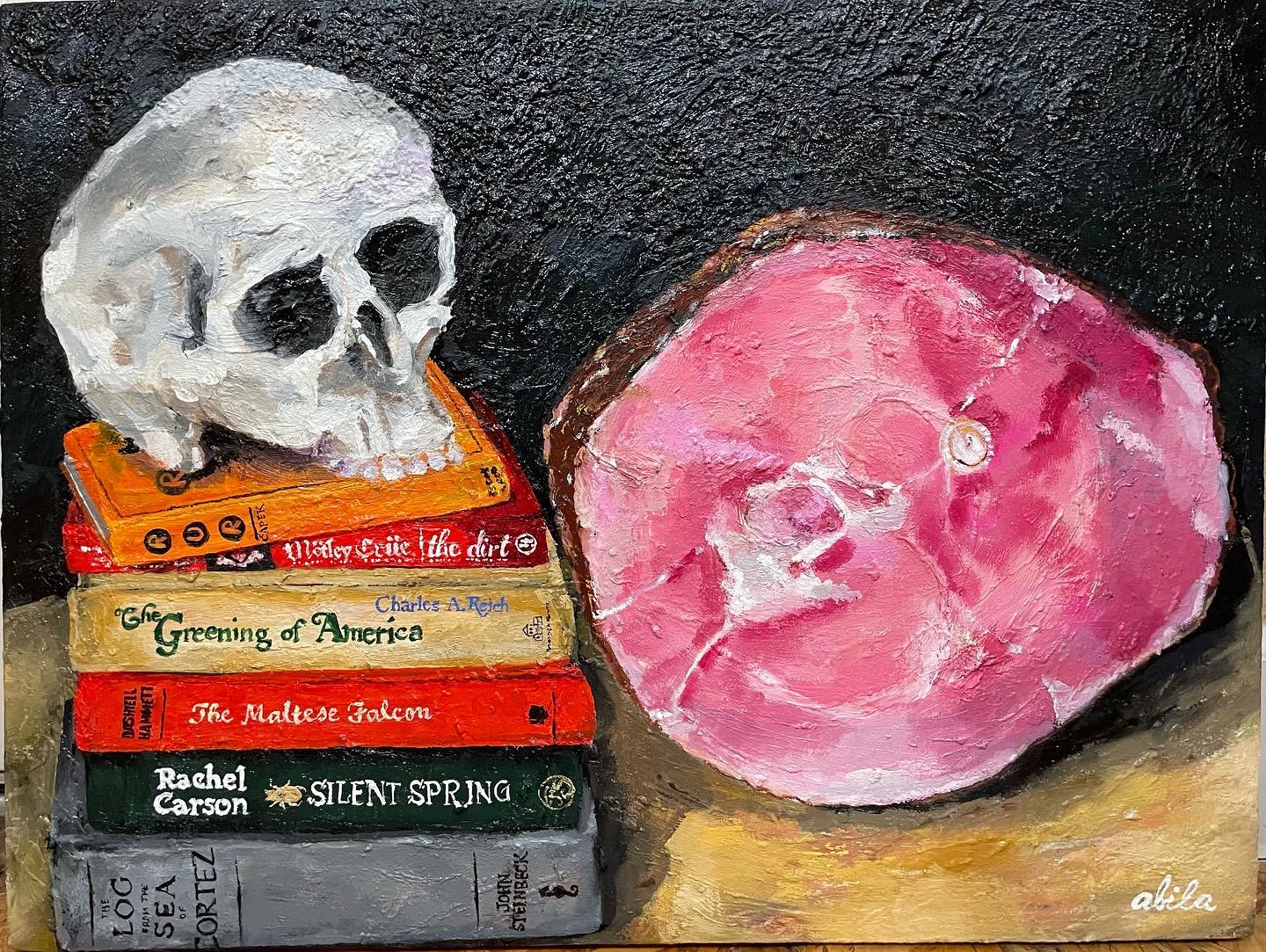 Skull, Books & Ham